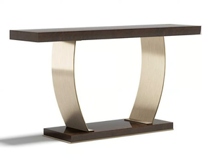 KARAMEL - Rectangular steel and wood console table _ Capital Collection